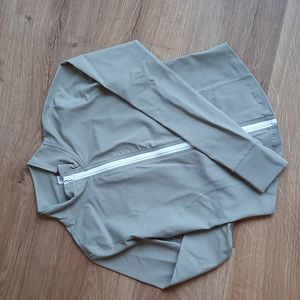 Light Olive Crop Track Jacket